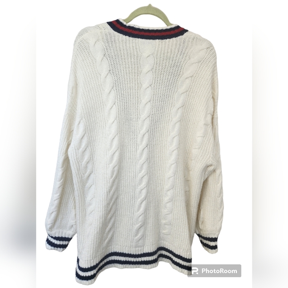 American Eagle Over Sized Cable Knit Button-Up Cardigan - Picture 10 of 11